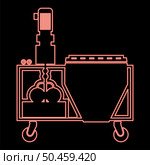 Neon plaster station Wall decoration machine Solution mixing icon black color vector illustration flat style simple image red color vector illustration image flat style light. Neon plaster station Wall decoration machine Solution mixing icon black color vector illustration flat style image red color vector illustration image flat style. Стоковая иллюстрация, агентство Ingram Publishing / Фотобанк Лори