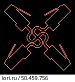 Neon four connector rj 45 cabel ethernet technology red color vector illustration image flat style light. Neon four connector rj 45 cabel ethernet technology red color vector illustration image flat style. Стоковая иллюстрация, агентство Ingram Publishing / Фотобанк Лори