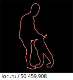 Neon man dressing pant Clothes concept Put on his trousers red color vector illustration image flat style light. Neon man dressing pant Clothes concept Put on his trousers red color vector illustration image flat style. Стоковая иллюстрация, агентство Ingram Publishing / Фотобанк Лори