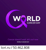 Cancer Doesn’t wait. let’s act now - World Cancer Day. Стоковая иллюстрация, агентство Ingram Publishing / Фотобанк Лори