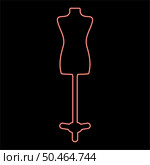 Neon torso Mannequin tailors dummy silhouette manikin dressmakers red color vector illustration image flat style light. Neon torso Mannequin tailors dummy silhouette manikin dressmakers red color vector illustration image flat style. Стоковая иллюстрация, агентство Ingram Publishing / Фотобанк Лори