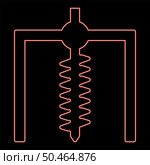 Neon installation for drilling rig symbol mining bore hole digger earth auger geodetic work red color vector illustration image flat style light. Neon installation for drilling rig symbol mining bore hole digger earth auger geodetic work red color vector illustration image flat style. Стоковая иллюстрация, агентство Ingram Publishing / Фотобанк Лори