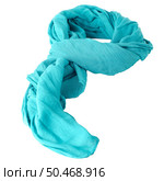 Blue scarf isolated on white background. Стоковое фото, агентство Ingram Publishing / Фотобанк Лори