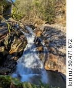 Water stream near Fecha de Barjas waterfall (also known as Tahiti waterfall) in the mountains of Peneda-Geres National Park, Portugal. Стоковое фото, агентство Ingram Publishing / Фотобанк Лори