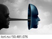 Deepfake or Deep Fake Concept as a symbol for misrepresenting or identity theft or faking identification and misrepresentation in a 3D illustration style. Стоковое фото, агентство Ingram Publishing / Фотобанк Лори