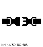 Buckle fastener clasp furniture for clothes system of fast snap join for backpack bag opened icon black color vector illustration image flat style simple. Buckle fastener clasp furniture for clothes system of fast snap join for backpack bag opened icon black color vector illustration image flat style. Стоковая иллюстрация, агентство Ingram Publishing / Фотобанк Лори