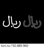 Iran currency symbol Iranian Rial set icon white color vector illustration image simple solid fill outline contour line thin flat style. Rial Iran currency symbol Iranian IRR sign Saudi Arabian riyal Yemeni monetary unit set icon white color vector illustration image solid fill outline contour line thin flat style. Стоковая иллюстрация, агентство Ingram Publishing / Фотобанк Лори