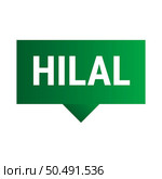 Hilal Sighting Dark Green Vector Callout Banner with Information on the Crescent Moon. Стоковая иллюстрация, агентство Ingram Publishing / Фотобанк Лори