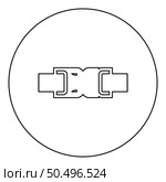 Buckle fastener clasp furniture for clothes system of fast snap join for backpack bag closed icon in circle round black color vector illustration image outline contour line thin style simple. Buckle fastener clasp furniture for clothes system of fast snap join for backpack bag closed icon in circle round black color vector illustration image outline contour line thin style. Стоковая иллюстрация, агентство Ingram Publishing / Фотобанк Лори