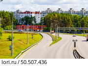 Городской пейзаж. Улица Антонова-Овсеенко. Воронеж. Редакционное фото, фотограф Владимир Шибаев / Фотобанк Лори