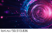 Abstract Swirling Neon Lightscape: A Digital Vortex of Pink and Blue Energy. Стоковое AI-изображение, AI-художник Данила Большаков / Фотобанк Лори