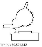 Miter saw bench steel cut off machine carpentry workshop concept contour outline line icon black color vector illustration image thin flat style simple. Miter saw bench steel cut off machine carpentry workshop concept contour outline line icon black color vector illustration image thin flat style. Стоковая иллюстрация, агентство Ingram Publishing / Фотобанк Лори