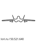 Jet fighter fight airplane modern combat aviation warplane contour outline line icon black color vector illustration image thin flat style simple. Jet fighter fight airplane modern combat aviation warplane military aircraft airforce contour outline line icon black color vector illustration image thin flat style. Стоковая иллюстрация, агентство Ingram Publishing / Фотобанк Лори