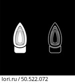 Iron soleplate flatiron set icon white color vector illustration image simple solid fill outline contour line thin flat style. Iron soleplate flatiron set icon white color vector illustration image solid fill outline contour line thin flat style. Стоковая иллюстрация, агентство Ingram Publishing / Фотобанк Лори