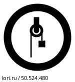 Winch with cord pulley construction climbing block equipment sheave with cargo weight freight burden icon in circle round black color vector illustration image solid outline style simple. Winch with cord pulley construction climbing block equipment sheave with cargo weight freight burden icon in circle round black color vector illustration image solid outline style. Стоковая иллюстрация, агентство Ingram Publishing / Фотобанк Лори