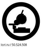 Miter saw bench steel cut off machine carpentry workshop concept icon in circle round black color vector illustration image solid outline style simple. Miter saw bench steel cut off machine carpentry workshop concept icon in circle round black color vector illustration image solid outline style. Стоковая иллюстрация, агентство Ingram Publishing / Фотобанк Лори
