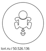 Child farts puffing icon in circle round black color vector illustration image outline contour line thin style simple. Child farts puffing icon in circle round black color vector illustration image outline contour line thin style. Стоковая иллюстрация, агентство Ingram Publishing / Фотобанк Лори