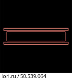 Neon beam girder I-beam steel bar rail piece for construction metal industry concept building material red color vector illustration image flat style light. Neon beam girder I-beam steel bar rail piece for construction metal industry concept building material red color vector illustration image flat style. Стоковая иллюстрация, агентство Ingram Publishing / Фотобанк Лори