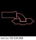 Neon wastewater fluid is leaking from pipe with water drainage industry to runoff sewer concept cleaning red color vector illustration image flat style light. Neon wastewater fluid is leaking from pipe with water drainage industry to runoff sewer concept cleaning red color vector illustration image flat style. Стоковая иллюстрация, агентство Ingram Publishing / Фотобанк Лори