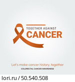 Unite for a Cause Vector Background Colorectal Cancer. Стоковая иллюстрация, агентство Ingram Publishing / Фотобанк Лори