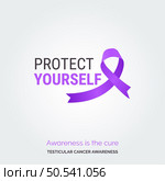 Crafting a Cure. Vector Background Testicular Cancer Initiative. Стоковая иллюстрация, агентство Ingram Publishing / Фотобанк Лори