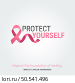 Resilient Pink Ribbons: Awareness Design Template. Стоковая иллюстрация, агентство Ingram Publishing / Фотобанк Лори