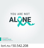 Radiate Hope in Vector Background. Ovarian Cancer. Стоковая иллюстрация, агентство Ingram Publishing / Фотобанк Лори