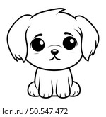 cute little dog mascot character vector illustration designicon vector illustration design. Стоковая иллюстрация, агентство Ingram Publishing / Фотобанк Лори