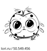 Cute cartoon ladybug. Hand drawn vector illustration isolated on white background. Стоковая иллюстрация, агентство Ingram Publishing / Фотобанк Лори