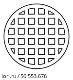 Grating grate lattice trellis net mesh BBQ grill grilling surface round shape contour outline line icon black color vector illustration image thin flat style simple. Grating grate lattice trellis net mesh BBQ grill grilling surface round shape contour outline line icon black color vector illustration image thin flat style. Стоковая иллюстрация, агентство Ingram Publishing / Фотобанк Лори