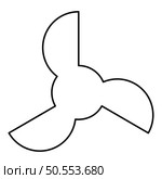 Screw of ship propeller fan turbine three-bladed contour outline line icon black color vector illustration image thin flat style simple. Screw of ship propeller fan turbine three-bladed contour outline line icon black color vector illustration image thin flat style. Стоковая иллюстрация, агентство Ingram Publishing / Фотобанк Лори