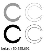 Rope line hawser cable electric circle shape for car set icon grey black color vector illustration image simple solid fill outline contour line thin flat style. Rope line hawser cable electric circle shape for car set icon grey black color vector illustration image solid fill outline contour line thin flat style. Стоковая иллюстрация, агентство Ingram Publishing / Фотобанк Лори