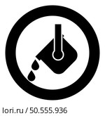 Crucible molten metal poured from ladle melting iron metallurgical foundry industry concept metal casting process icon in circle round black color vector illustration image solid outline style simple. Crucible molten metal poured from ladle melting iron metallurgical foundry industry concept metal casting process icon in circle round black color vector illustration image solid outline style. Стоковая иллюстрация, агентство Ingram Publishing / Фотобанк Лори