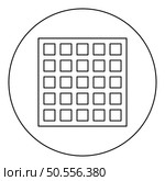 Grating grate lattice trellis net mesh BBQ grill grilling surface square shape icon in circle round black color vector illustration image outline contour line thin style simple. Grating grate lattice trellis net mesh BBQ grill grilling surface square shape icon in circle round black color vector illustration image outline contour line thin style. Стоковая иллюстрация, агентство Ingram Publishing / Фотобанк Лори