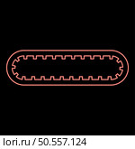 Neon strap for engine toothed belt for gear cambelt timing gas distribution mechanism red color vector illustration image flat style light. Neon strap for engine toothed belt for gear cambelt timing gas distribution mechanism red color vector illustration image flat style. Стоковая иллюстрация, агентство Ingram Publishing / Фотобанк Лори