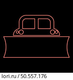 Neon snowblower snow clear machine snowplow truck plough clearing vehicle equipped seasons transport winter highway service equipment clean red color vector illustration image flat style light. Neon snowblower snow clear machine snowplow truck plough clearing vehicle equipped seasons transport winter highway service equipment clean red color vector illustration image flat style. Стоковая иллюстрация, агентство Ingram Publishing / Фотобанк Лори