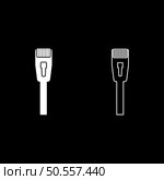 Connector with wire technology ethernet rj45 internet concept cable jack set icon white color vector illustration image simple solid fill outline contour line thin flat style. Connector with wire technology ethernet rj45 internet concept cable jack set icon white color vector illustration image solid fill outline contour line thin flat style. Стоковая иллюстрация, агентство Ingram Publishing / Фотобанк Лори