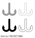 Fish hook anchor sea fishhook set icon grey black color vector illustration image simple solid fill outline contour line thin flat style. Fish hook anchor sea fishhook set icon grey black color vector illustration image solid fill outline contour line thin flat style. Стоковая иллюстрация, агентство Ingram Publishing / Фотобанк Лори