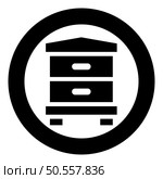 Hive bee house beehive apiary apiculture concept icon in circle round black color vector illustration image solid outline style simple. Hive bee house beehive apiary apiculture concept icon in circle round black color vector illustration image solid outline style. Стоковая иллюстрация, агентство Ingram Publishing / Фотобанк Лори