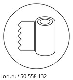 Roll paper towel disposable wrap wallpaper fabric tissue office equipment icon in circle round black color vector illustration image outline contour line thin style simple. Roll paper towel disposable wrap wallpaper fabric tissue office equipment icon in circle round black color vector illustration image outline contour line thin style. Стоковая иллюстрация, агентство Ingram Publishing / Фотобанк Лори