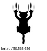 Cat scratching with claw marks harm icon black color vector illustration image flat style simple. Cat scratching with claw marks harm icon black color vector illustration image flat style. Стоковая иллюстрация, агентство Ingram Publishing / Фотобанк Лори