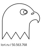 Eagle’s head contour outline line icon black color vector illustration image thin flat style simple. Eagle’s head bald of prey contour outline line icon black color vector illustration image thin flat style. Стоковая иллюстрация, агентство Ingram Publishing / Фотобанк Лори