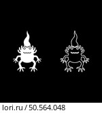 Axolotl ambystoma mexicanum front view set icon white color vector illustration image simple solid fill outline contour line thin flat style. Axolotl ambystoma mexicanum front view set icon white color vector illustration image solid fill outline contour line thin flat style. Стоковая иллюстрация, агентство Ingram Publishing / Фотобанк Лори
