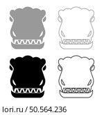 Head dinosaur dragon set icon grey black color vector illustration image simple solid fill outline contour line thin flat style. Head dinosaur dragon set icon grey black color vector illustration image solid fill outline contour line thin flat style. Стоковая иллюстрация, агентство Ingram Publishing / Фотобанк Лори
