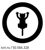 Cat scratching harm icon in circle round black color vector illustration image solid outline style simple. Cat scratching harm icon in circle round black color vector illustration image solid outline style. Стоковая иллюстрация, агентство Ingram Publishing / Фотобанк Лори