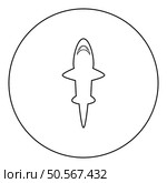 Shark icon in circle round black color vector illustration image outline contour line thin style simple. Shark icon in circle round black color vector illustration image outline contour line thin style. Стоковая иллюстрация, агентство Ingram Publishing / Фотобанк Лори