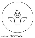 Cockerel chick bird young poultry concept icon in circle round black color vector illustration image outline contour line thin style simple. Cockerel chick bird young poultry concept icon in circle round black color vector illustration image outline contour line thin style. Стоковая иллюстрация, агентство Ingram Publishing / Фотобанк Лори