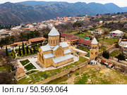 Samtavro monastery of St. Nino in Mtskheta. View from above. Стоковое фото, фотограф Яков Филимонов / Фотобанк Лори