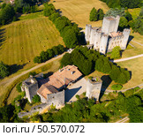 View of Chateau de Roquetaillade. Стоковое фото, фотограф Яков Филимонов / Фотобанк Лори