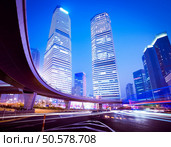 Shanghai Pudong city, night. Стоковое фото, агентство Ingram Publishing / Фотобанк Лори